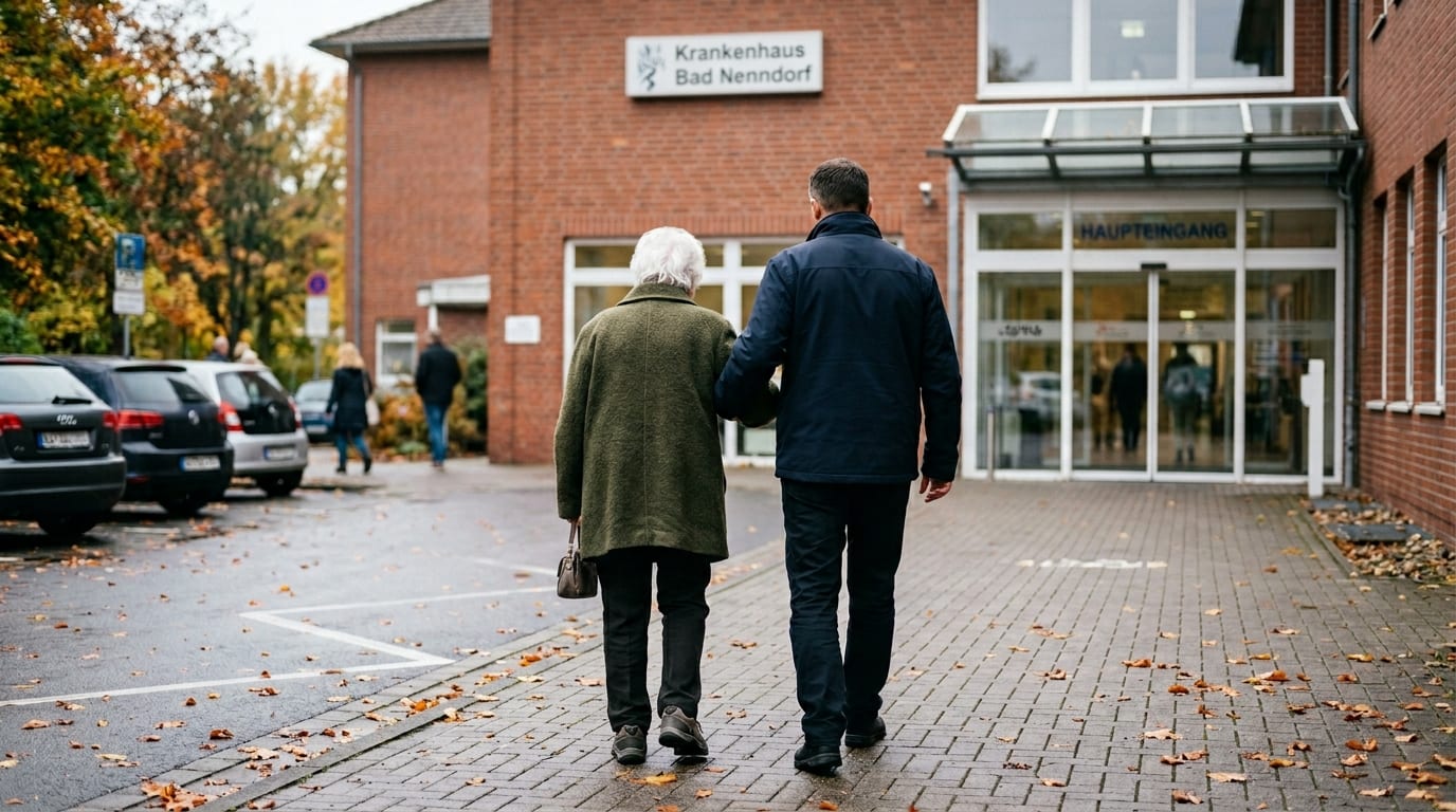 Vertraute Begleitung beim Klinik-Besuch.